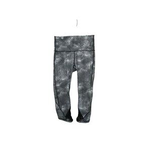 Lululemon Black White Chevron Print Crop Leggings Size 8